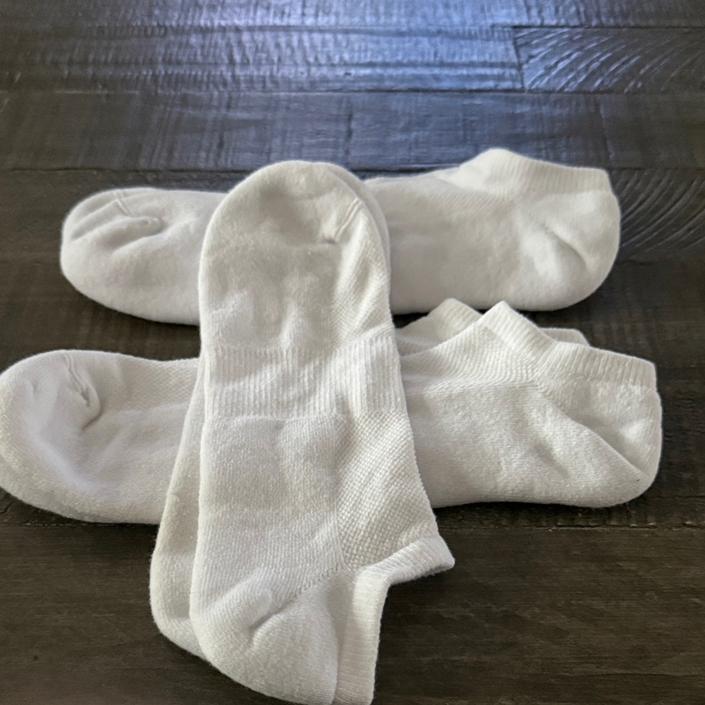 New! 3 Pairs White No-Show Socks for Men - Picture 3 of 3